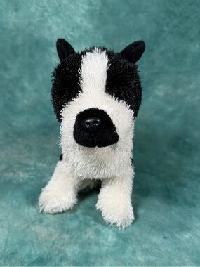 Ganz Webkinz HM173 Boston Terrier 9" Beanbag Plush Black White Puppy Dog NO CODE